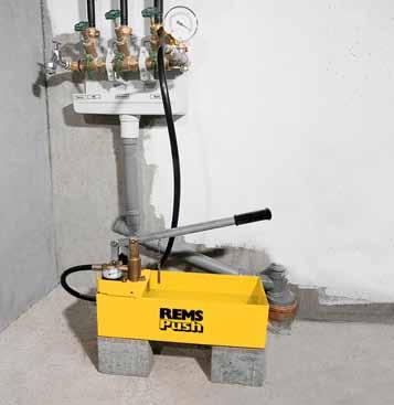 REMS Push Bomba de comprobación manual Bomba de comprobación manual para la comprobación de la presión y la hermeticidad en conductos de tubería y contenedores.