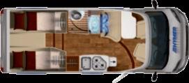 debajo de las camas 222 Espacioso armario ropero y compartimento debajo de las camas Exsis-i 474 664 Carga útil / Equipamiento Armario ropero adicional hasta el techo, como opción frigorífico de 142