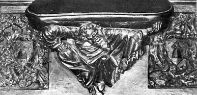 17 Detall de l escultura de la Misericòrdia, que trobem a la Cadira del bisbe Els respatllers gòtics conservats al Museu-Fundació Maurí El fet de que, com hem dit abans, es desmuntés el Cor i els