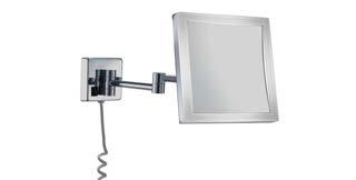 HOTEL/CONTRACT LATON MADE IN BRASS fabrique EN LAITON FEITO EM LATAO ~ Espejo aumento 5x con LED 5X Magnifying mirror with LED Miroir