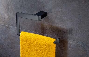 Toallero barra 35 cm Towel rail Porte-serviettes Toalheiro barra Negro - Blanco 1601 1661 48