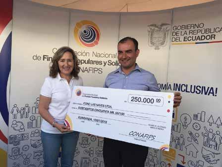 GUARANDA, BOLÍVAR En la Gran Minga Agropecuaria desarrollada en Guaranda, el 10 de enero de 2018, la Corporación Nacional de Finanzas Populares y Solidarias entregó más de USD.