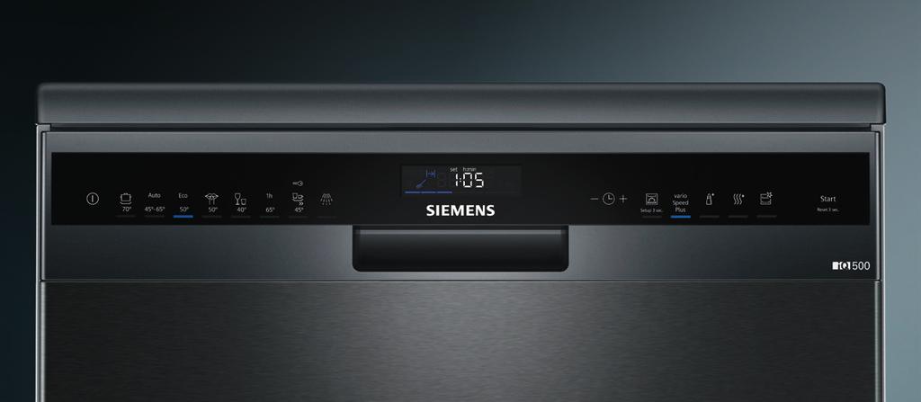 SN258B00ME Diseño Siemens. Coordinación insuperable. Siemens presenta los nuevos diseños en lavavajillas.