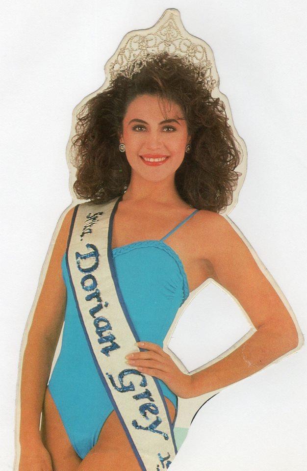 Ana corina Burgos del Río del estado de Baja California gana el tercer certamen de Señorita Dorian Grey 1987, evento que se realizó en
