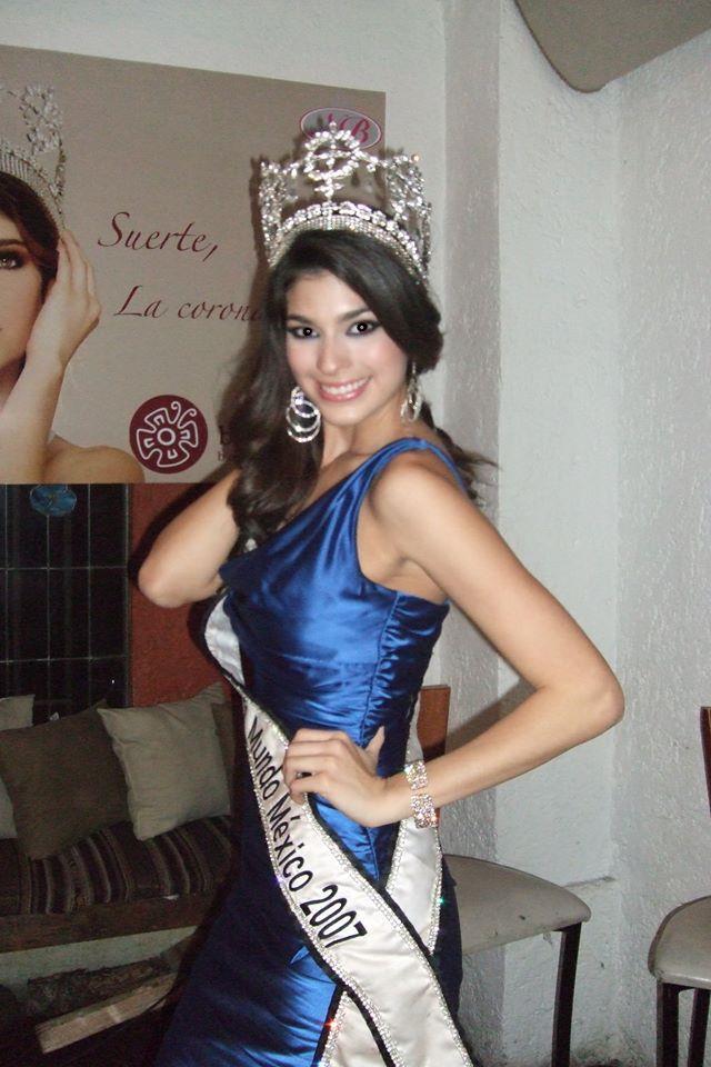Anagabriela Espinoza Marroquín logra la segunda corona de Nuestra Belleza Mundo México para el estado de Nuevo león en 2007 y fue semifinalista en Miss World 2008.