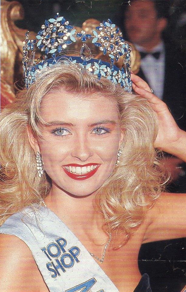 Linda Pétursdóttir, Miss Iceland 1988, logra la corona de Miss World 1988 y es designada también Queen of Europe en el evento