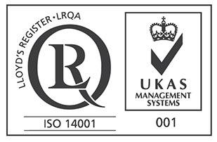14001, acreditado por Lloyd's Register Quality Assurance (LRQA).