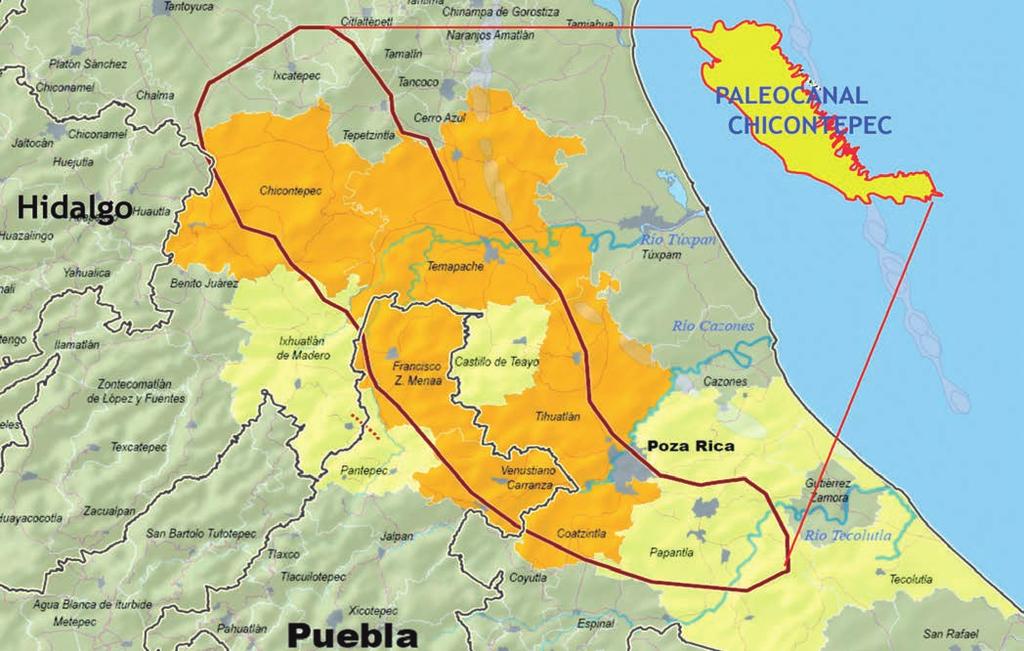 22 Fig. 1. El Proyecto Chicontepec como estrategia de desarrollo sustentable, según PEMEX, julio 2012; sin explicación de las áreas ilustradas.