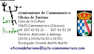 Desde la Oficina de Turismo de Caminomorisco, se le envía información solicitada sobre la comarca de Las Hurdes.