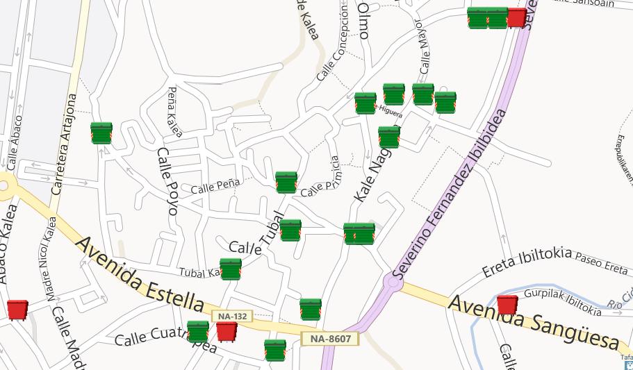 Seguimiento y Localización Localización: visualización en mapas cartográficos en tiempo real de la situación de vehículos y