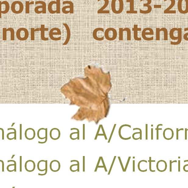 A/California/7/2009 (H1N1) - un virus análogo al A/Victoria/361/2011 (H3N2) - un