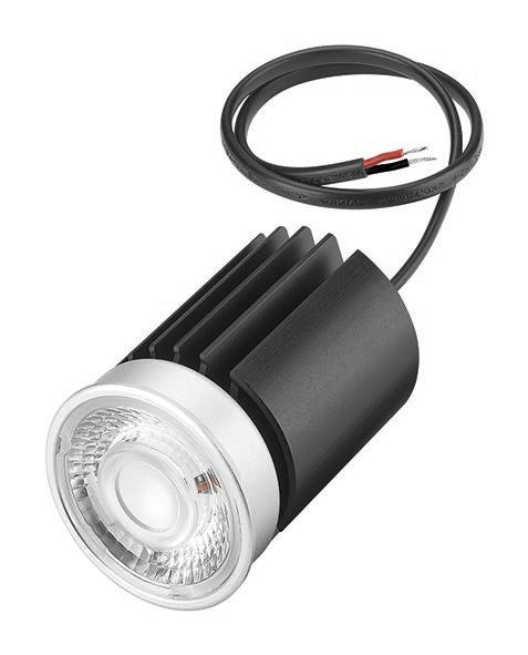 led module DC Es compatible con la mayoría de las luminarias halógenas MR16 / GU10 existentes Sustitución de lámparas halógenas MR16 de 50 W o de una lámpara HID de 20 W Módulo con disipador de calor