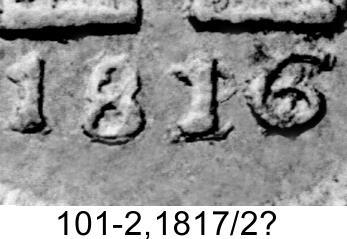 Página 4 Numis-notas 103 Volumen III-14 101-2, 1816/2? Un cuartillo de Popayán. En el Numisnotas 98 se publicó el detalle de la fecha de un cuartillo de Jorge Becerra de Popayán 1816 (sobre fecha).