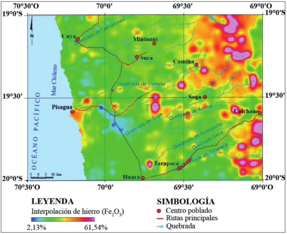 AT 4 Impacto de las GeocIencIas en la sociedad Figura 3. Mapa de interpolación del arsénico (As).