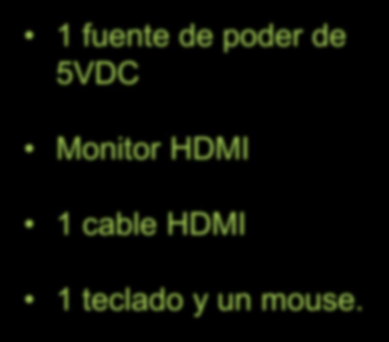 fuente de poder de 5VDC Monitor HDMI 1 cable