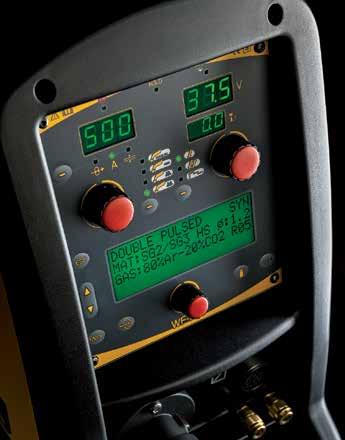WF104 - WF108 Carro de arrastre para Power Pulse 322T - 402T - 502T Panel de control WF104 Panel de control WF108 Indicador de alarma general Indicador de visualización de la última medida