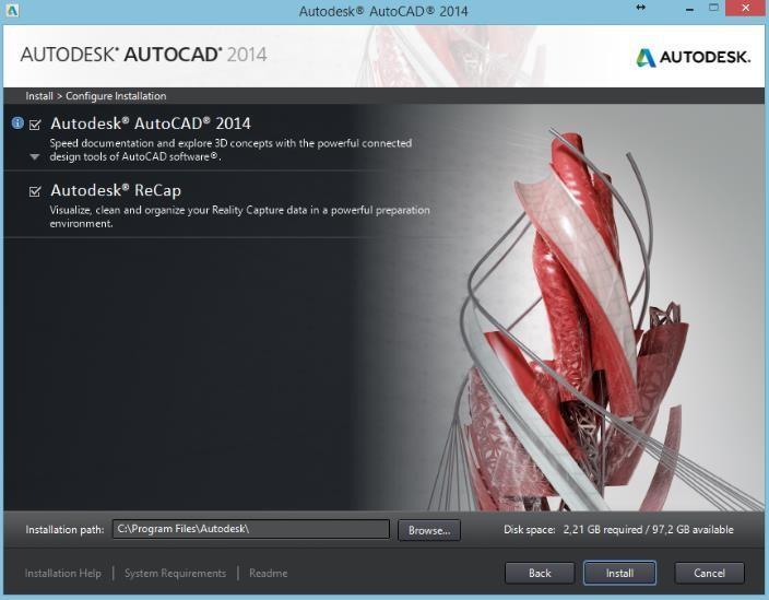 Se empezara a instalar la aplicación de Autodesk con los complementos