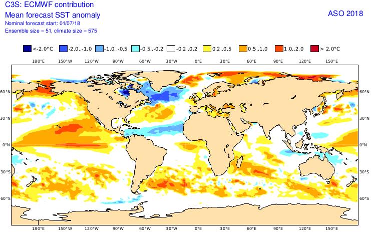 Teniendo en cuenta III. Que desde el mes de marzo el océano Atlántico Tropical Norte y el mar Caribe muestran un enfriamiento relativamente fuerte, el más alto desde 1994.