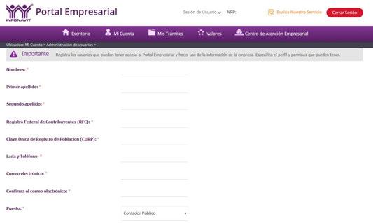 Registro y actualización de datos en el Portal Empresarial 24 6.