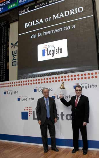 Acciones y accionistas #04 % la acción de Grupo Logista El 14 de julio de 2014, Grupo Logista volvió a cotizar en los mercados de valores españoles, recibiendo un notable apoyo de los inversores
