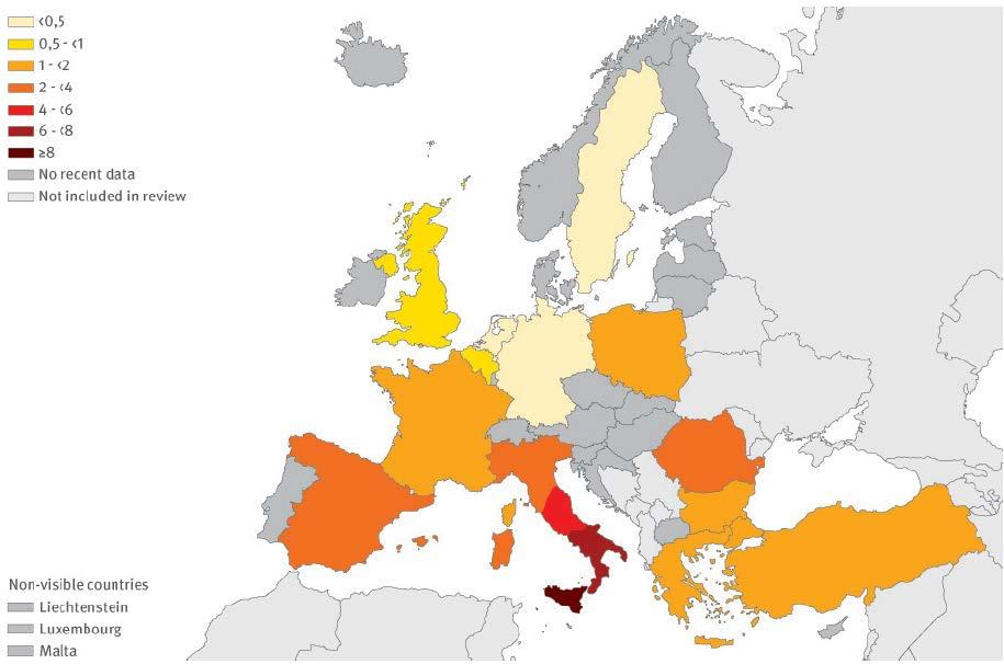 Infecció Crònica pel Virus de l'hepatitis C (VHC) Espanya és el tercer país d Europa amb major prevalença de la infecció