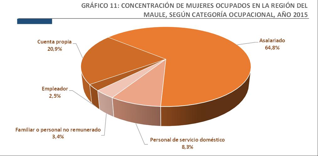 843 personas que representó un 4,4%, seguida por Servicio Doméstico con un 3,5% (16.704 personas) y por último se registró la categoría ocupacional Familiar o personal no remunerado con 9.