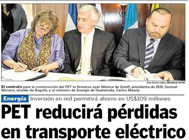22 de febrero de 2010 El Ministerio de Energía y Minas y la entidad TRANSPORTADORA DE