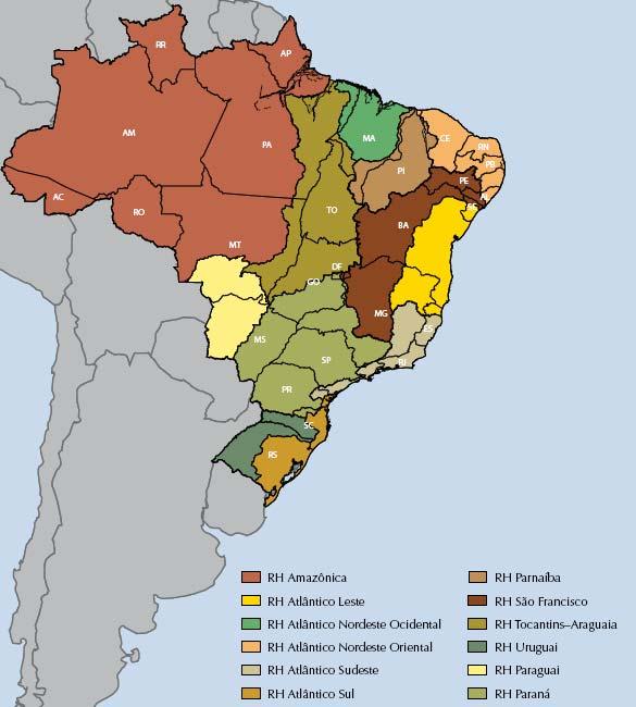 El Brasil dispone aproximadamente de 14% a 19% de agua dulce del mundo. El problema identificado es asociado a la distribución natural de esta disponibilidad.
