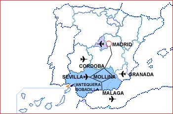 CEULAJ (Centro Eurolatinoamericano de Juventud Cómo llegar: El Ceulaj está emplazado en Mollina (Málaga), municipio de la comarca de Antequera, en la Comunidad Autónoma de Andalucía.