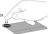 Uso de movimientos gestuales en el TouchPad Su TouchPad o pantalla táctil (sólo en modelos seleccionados), le permite navegar con el dispositivo señalador en la pantalla usando sus dedos para