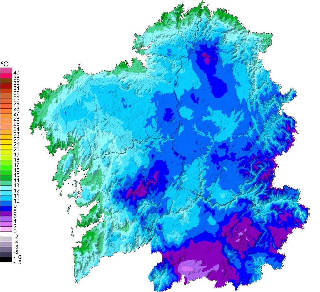O valor medio das temperaturas máximas no mes de setembro para Galicia, a partir dos valores do mapa, foi de 21.3 ºC.
