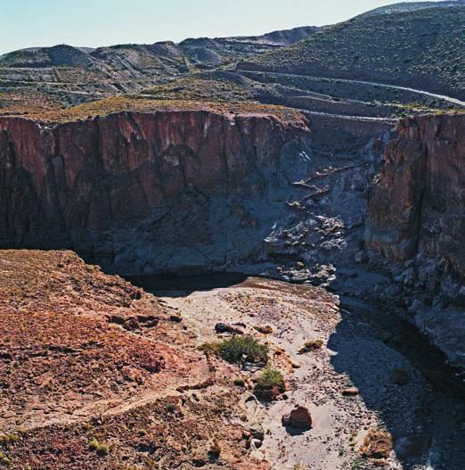 Cuesta del camino inka en el río Salado, uno de los principales tributarios del río Loa.