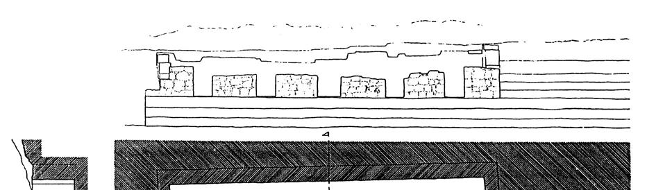 Figura 1 Planta y alzado sur del Palacio Pop (Estructura CA-3, Grupo Ah Canul; dibujo de Gaspar