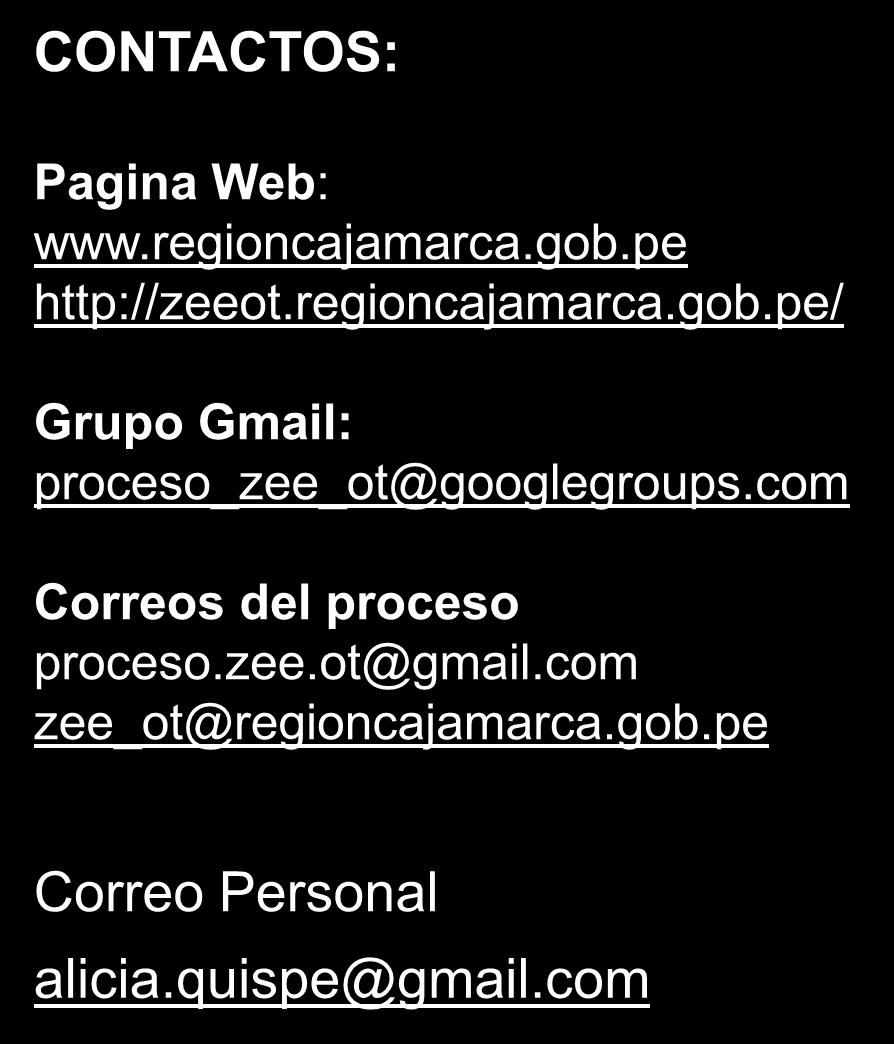 pe/ Grupo Gmail: proceso_zee_ot@googlegroups.