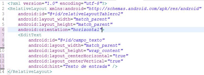 está vacío de manera que pueda resultar de fácil manejo para el usuario. En la Figura 15 podemos ver un ejemplo del código resultante de la creación de un objeto de este tipo mediante diseño en XML.