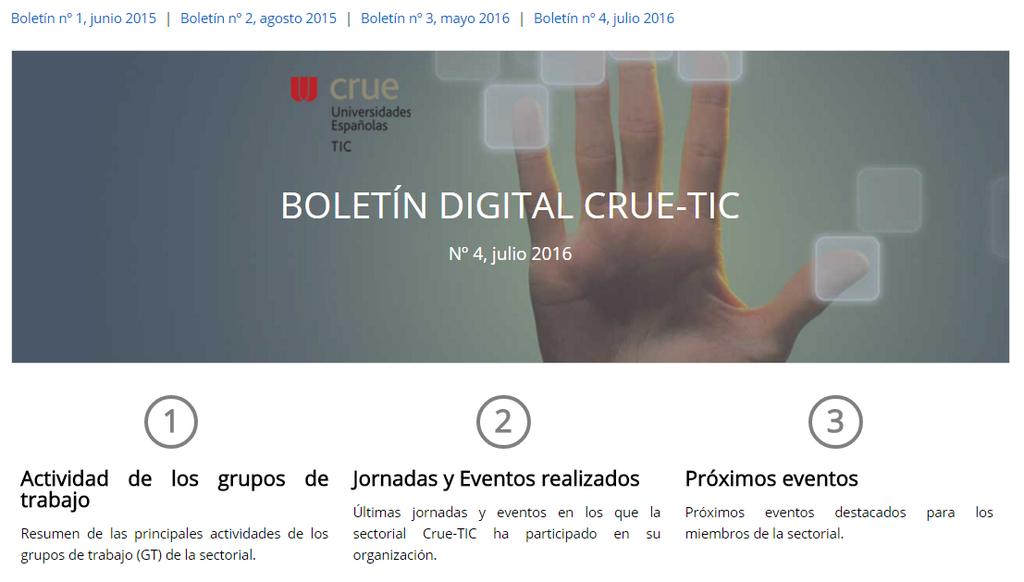 Boletines Crue-TIC http://tic.