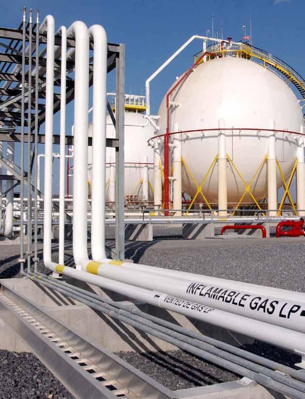 GAS Capacidad de proceso en plantas de gas Proceso de gas y elaboración de productos Balance de gas