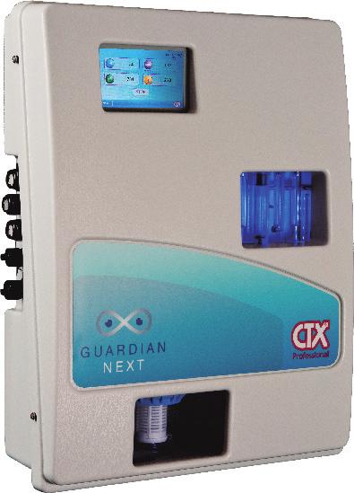 Control automático Guardian Next El nuevo equipo GUARDIAN NEXT combina los elementos tradicionales de control y dosificación, con un control digital total de sus valores que te facilita la gestión de