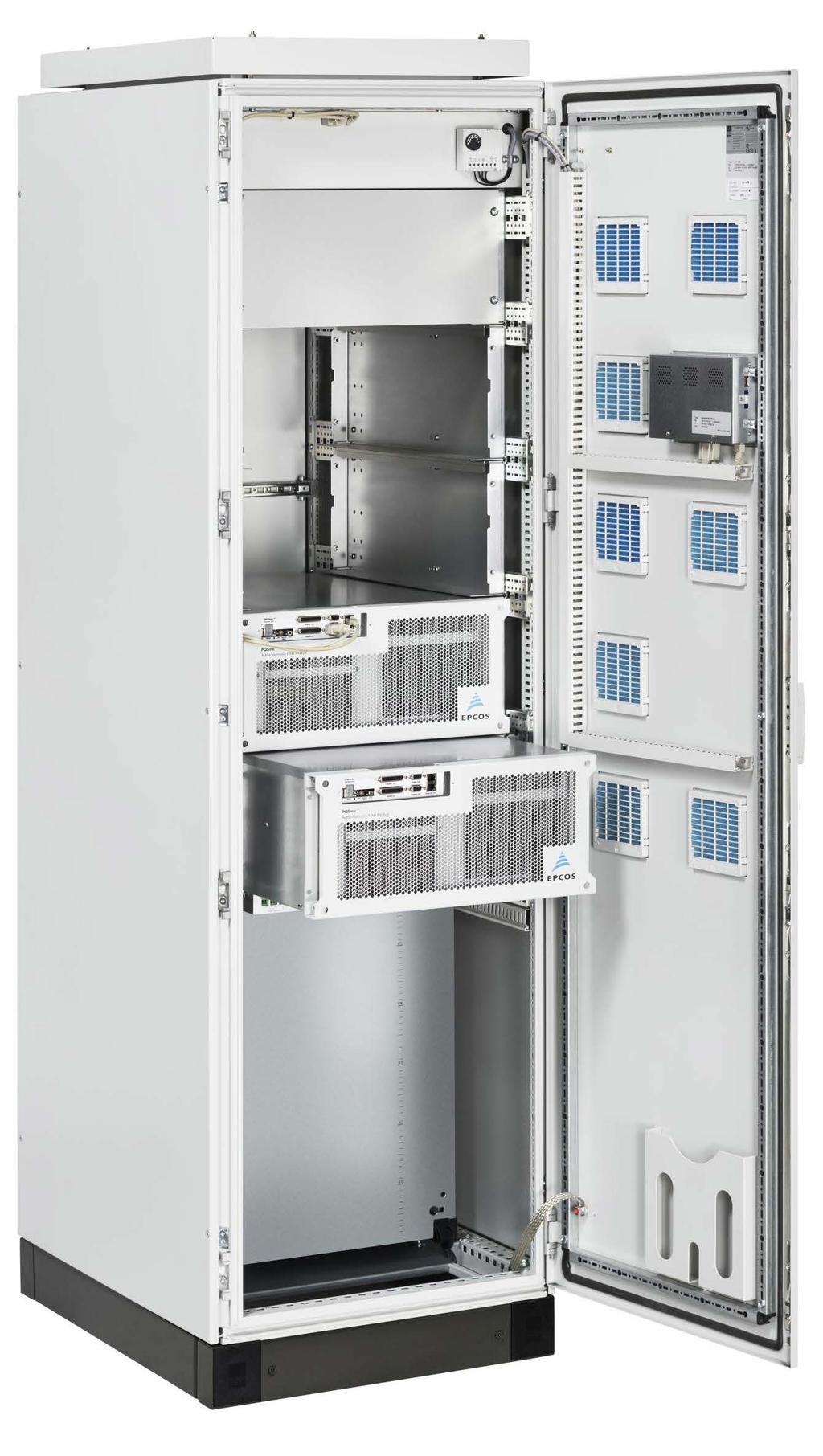 Sistema modular: hasta 300A en un gabinete El diseño de sistema modular de última generación PQSine Serie-P ofrece como ventaja la posibilidad