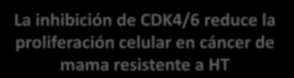 que activa CDK4 y CDK6, está amplificada en un 15-20% de los casos de cáncer de mama La interacción de la ciclina