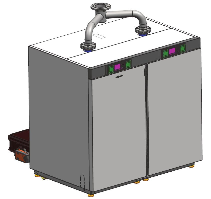 Generador unico con dos calderas Ventajas principales Cascada de calderas con envolvente común