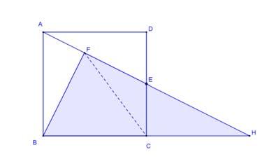 Como los ángulos BEC Y FBC son iguales, entonces las cuerdas que los subtienden son iguales, esto es CF BC ; y como es un cuadrado CF CD Solución 4 Si