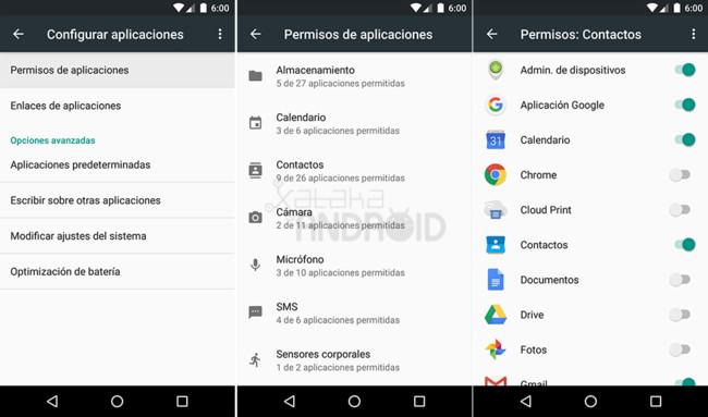 Android: Cuidado con los permisos de las aplicaciones Desde Android 6.