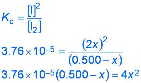 3/19/014 Práctica con cuadrática Para I (g) I(g), c = 3.76 x 10 5 a 1000. Si 1.00 mol de I se coloca en un envase de.