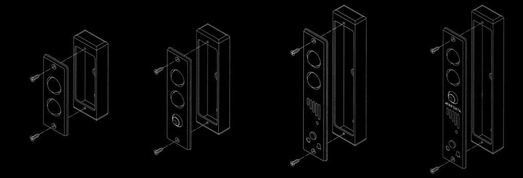 monofijo Dimensiones del cilindro perfilado utilizables: 45 (30 + 10 +5) mm Aplicación: selector de llave para la activación de aparatos de comando eléctrico Caja para soporte