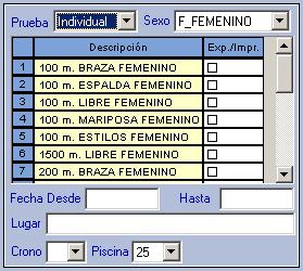 MANUAL DE LICENCIAS 2003 V.1.2.0.0 Pantalla 2: Detalle de Búsqueda de Records - Zona de Pruebas.