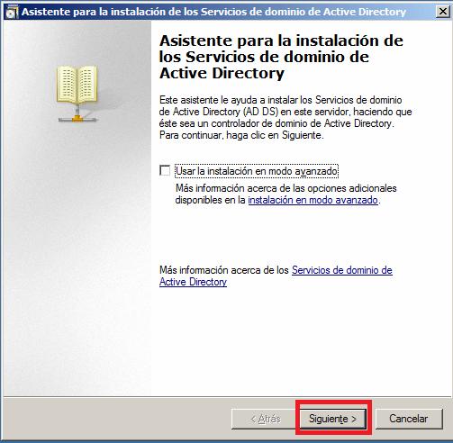 Existen varias formas para poder instalar el rol de Active Directory, pero en este caso utilizaremos el comando dcpromo.exe para iniciar el proceso.