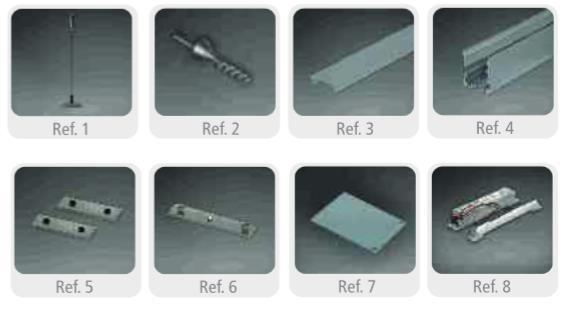 hasta 5 metros. Lacada en blanco (RAL 9010) o gris (RAL 9006). Pueden ser cortadas a distintas medidas.