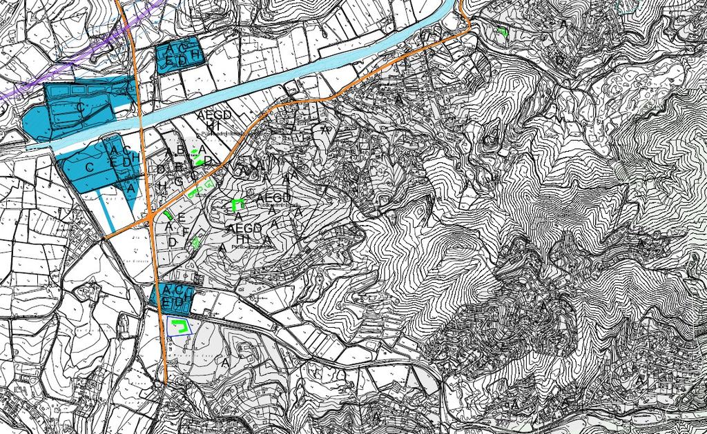 Il lustració 5 - Mapa dels diferents usos del sòl del municipi de Vilanova del Vallès Altres factors que s han tingut en compte per a l establiment de les zones de sensibilitat acústica és l