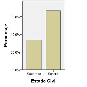 Recuento % Separado 1 33,3% Estado Soltero 2 66,7%